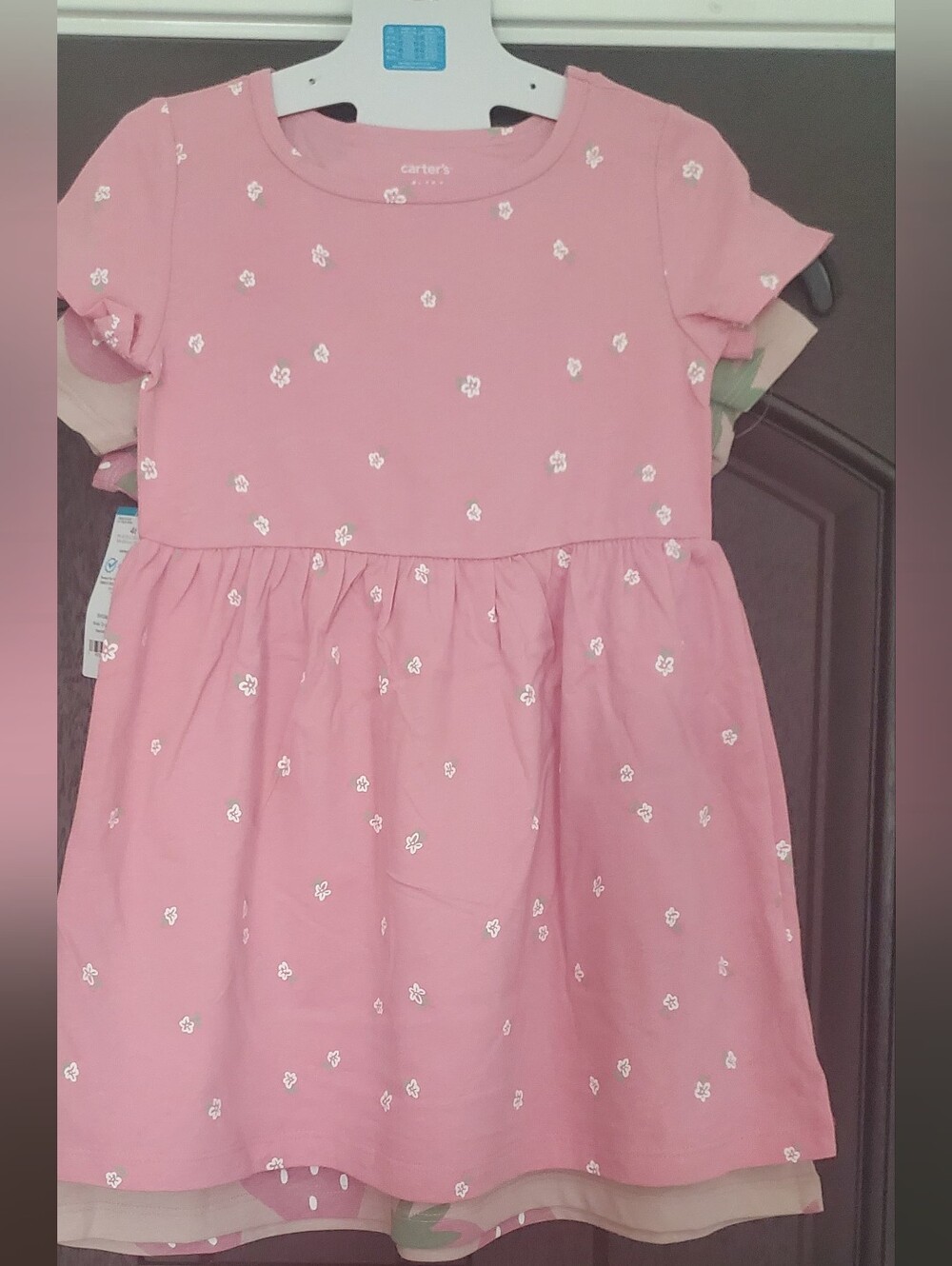Carter's Pink  Floral Strawberry Short-Sleeve Cotton 2-Pac kDresses 4T